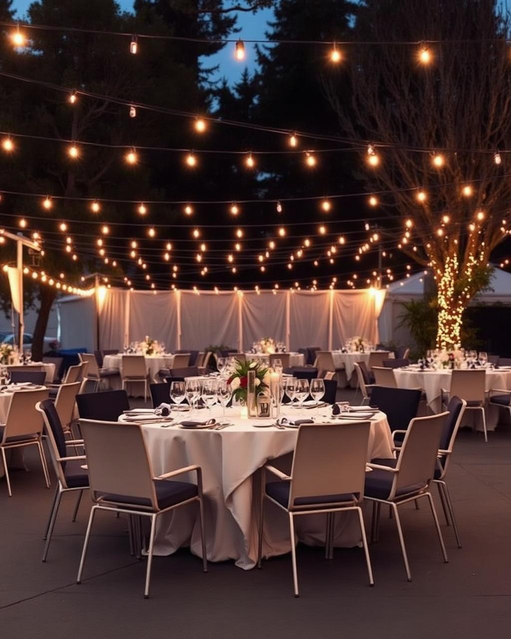 Outdoor corporate evening