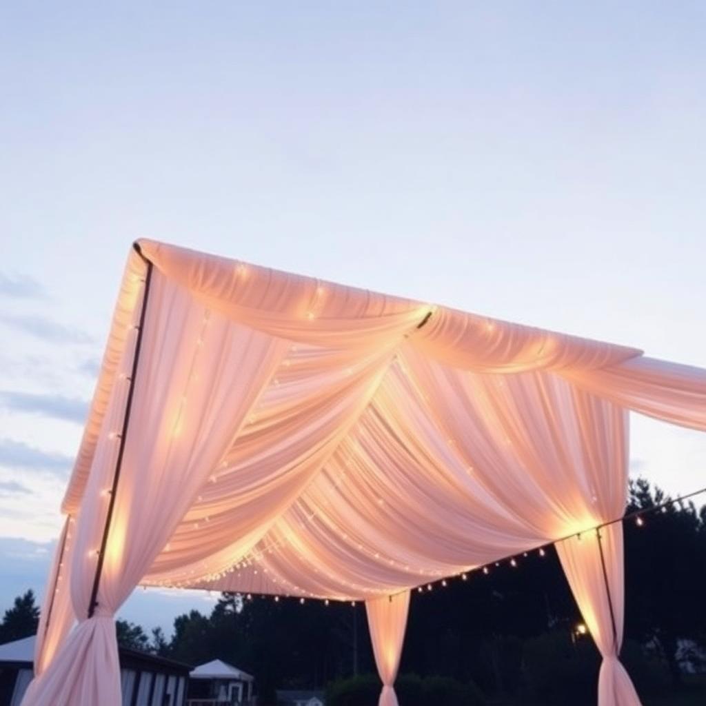Stretch canopy at dusk