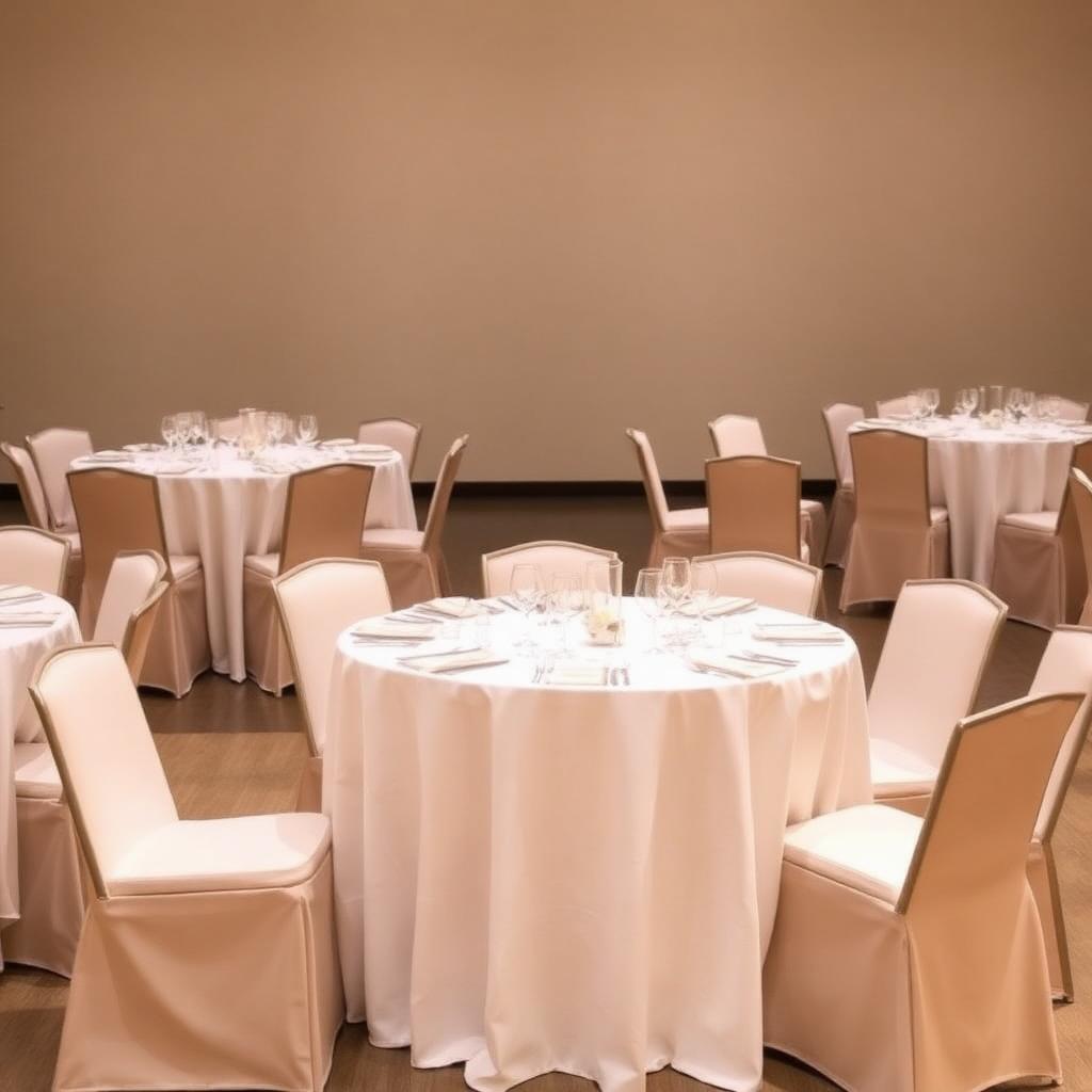 Banquet table arrangement